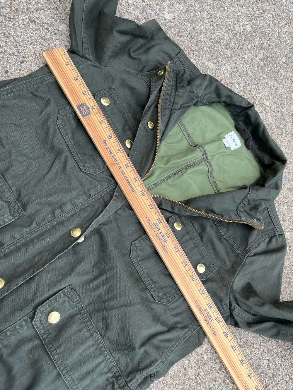 J. Crew Olive Green Utility Field Jacket Size Medium